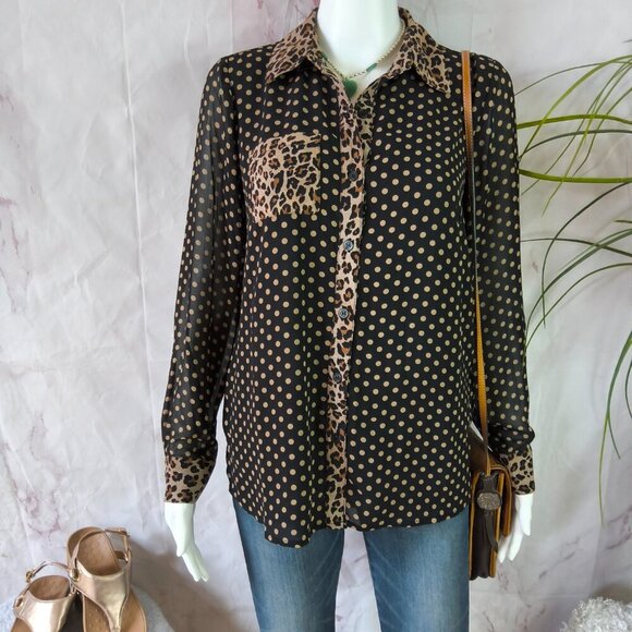 Vintage leopard print blouse - Picture 2 of 8